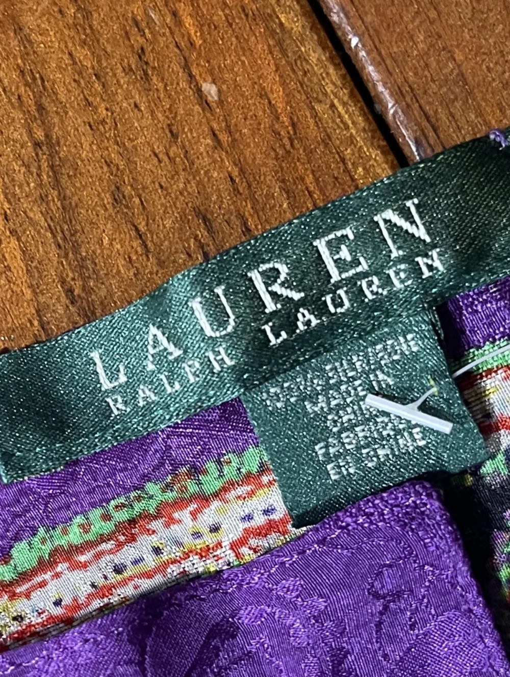 Lauren Ralph Lauren Womens Vintage‎ 100% Silk Multicolor Paisley Granny Scarf
